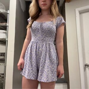 Floral Purple Romper